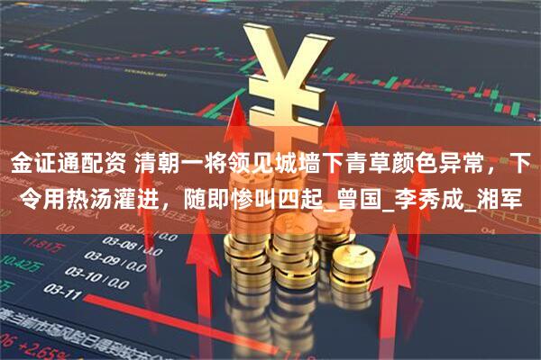 金证通配资 清朝一将领见城墙下青草颜色异常，下令用热汤灌进，随即惨叫四起_曾国_李秀成_湘军