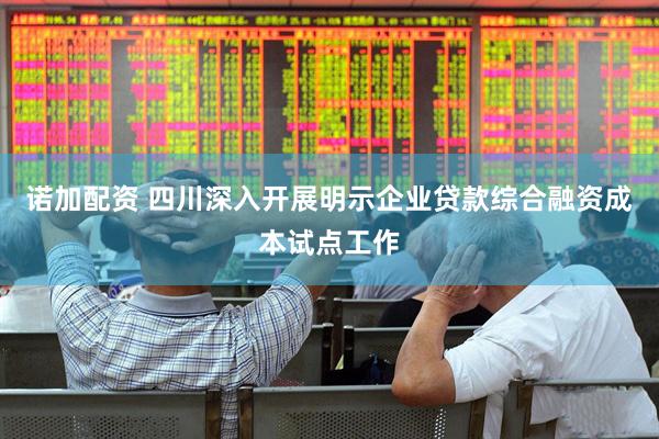 诺加配资 四川深入开展明示企业贷款综合融资成本试点工作